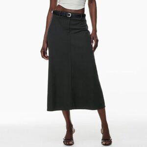 Aritzia Wilfred Charm Skirt Black High Waisted A Line Midi/ Maxi